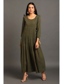 OMAANA - Pleat Around Long Maxi Dress