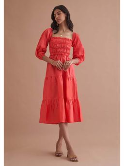 AMOSHI - Love Midi Dress (Vermilion)
