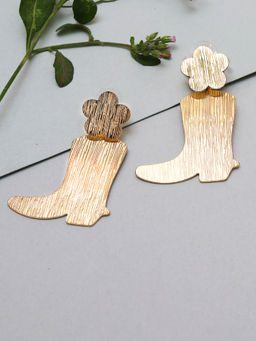 VIRAASI - Gold Plated Boot Earrings