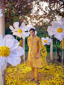 KALISTA - Mustard Arnav Kurta with Churidar (Set of 2)