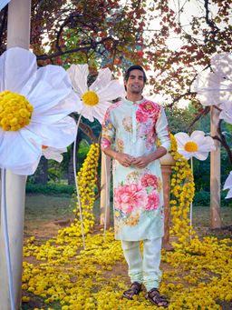 KALISTA - Green Yug Kurta with Churidar (Set of 2)