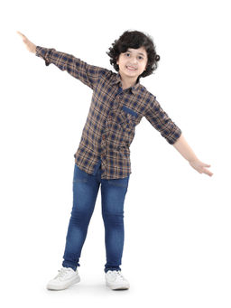 AJ Dezines - Regular Fit Shirt and Jeans Clothing for Boys Brown (Set of 2)