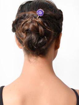 Silvermerc Designs - Women Gold Toned Hair Stick