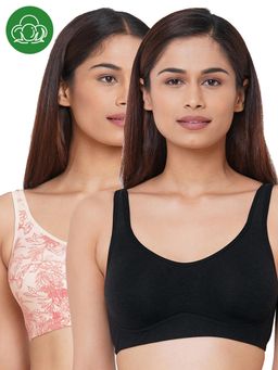 Inner Sense - Organic Cotton Antimicrobial Soft Cup Full Coverage Bras -Multi-Color