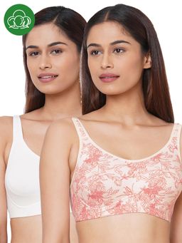 Inner Sense - Organic Cotton Antimicrobial Soft Cup Full Coverage Bras -Multi-Color