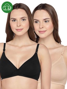 Inner Sense - Organic Cotton Triangular Bras With Supportive Stitch-Multi-Color