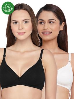 Inner Sense - Organic Cotton Triangular Bras With Supportive Stitch-Multi-Color