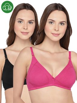 Inner Sense - Organic Cotton Triangular Bras With Supportive Stitch-Multi-Color