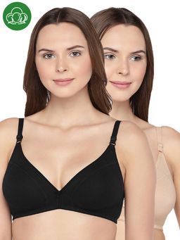 Inner Sense - Organic Cotton Triangular Bras With Supportive Stitch-Multi-Color