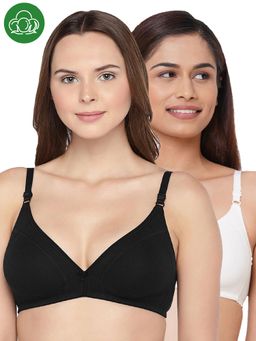 Inner Sense - Organic Cotton Triangular Bras With Supportive Stitch-Multi-Color