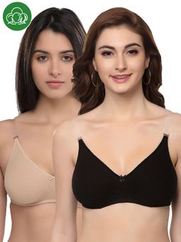 Inner Sense - Organic Cotton Backless Non-Padded Seamless Bras -Multi-Color