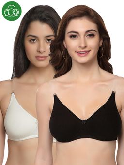 Inner Sense - Organic Cotton Backless Non-Padded Seamless Bras -Multi-Color