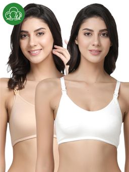 Inner Sense - Organic Cotton Antimicrobial Soft Nursing Bra (Pack of 2)