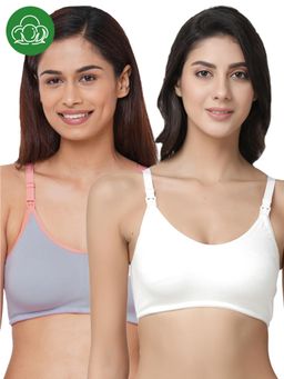 Inner Sense - Organic Cotton Antimicrobial Soft Nursing Bra (Pack of 2)