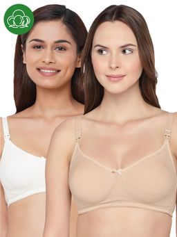 Inner Sense - Organic Cotton Antimicrobial Soft feeding Bra (Pack of 2)