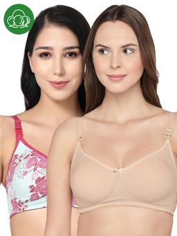 Inner Sense - Organic Cotton Antimicrobial Soft feeding Bra (Pack of 2)
