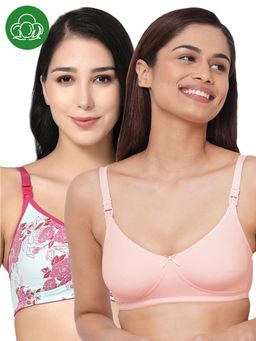 Inner Sense - Organic Cotton Antimicrobial Soft feeding Bra (Pack of 2)