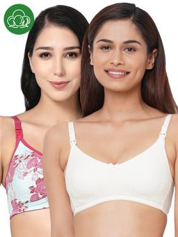 Inner Sense - Organic Cotton Antimicrobial Soft feeding Bra (Pack of 2)