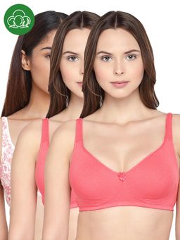 Inner Sense - Organic Cotton Antimicrobial Seamless Side Support Bra (Pack of 3)