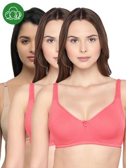 Inner Sense - Organic Cotton Antimicrobial Seamless Side Support Bra (Pack of 3)