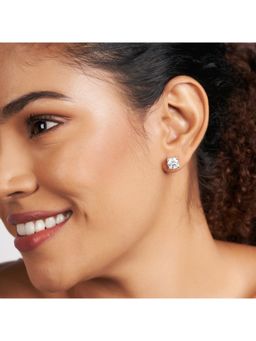 Friendly Diamonds - Lab Grown Diamond Round Solitaire Stud Earrings 0.50 Ct Four Prong Platinum