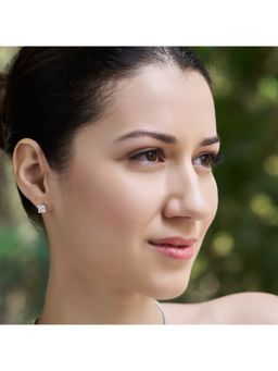 Friendly Diamonds - Lab Grown Diamond Princess Solitaire Stud Earrings 0.50 Ct Four Prong Platinum