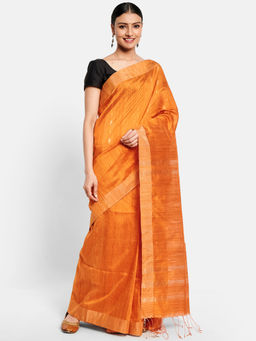 Fabindia - Silk Jamdani Woven Sari without Blouse