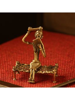ExclusiveLane - 'Royal Bride' Handmade Brass Figurine Showpiece In Dhokra Art