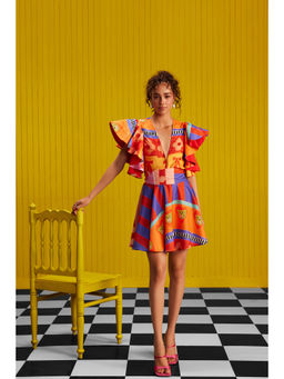 Zip by Payal & Zinal - Hearts Unlocked Charm Me Chic Top with Skirt and Belt (Set of 3)