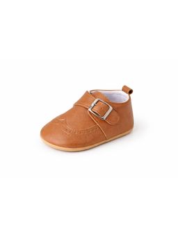 Baby Doe - Tan Buckle Prewalker Loafers