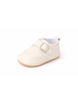 Baby Doe - Cream Buckle Prewalker Loafers