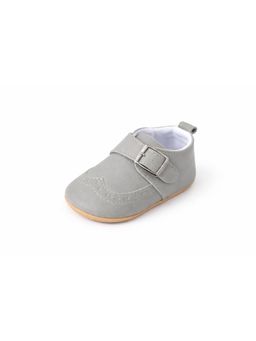 Baby Doe - Grey Buckle Prewalker Loafers