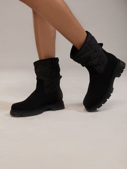 Twenty Dresses by Nykaa Fashion - Black Roaming My Mind Boots