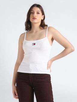 Tommy Hilfiger - White Slim Fit Cotton Cami Top