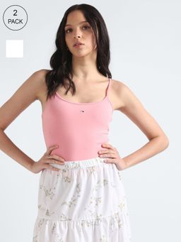 Tommy Hilfiger - Multi-Color Regular Fit Cotton Spaghetti-Straps Neck Cami Top (Pack of 2)