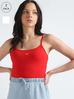 Tommy Hilfiger - Multi-Color Regular Fit Cotton Spaghetti-Straps Neck Cami Top (Pack of 2)