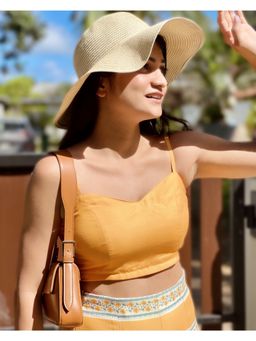 Pasha India - Yellow Golden Hour Bralette Style Crop Top