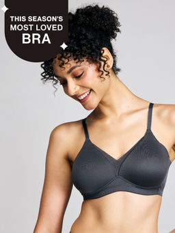Nykd by Nykaa - Infinity Edge Perfect Shaping Padded Non Wired T-Shirt Bra-NYB202-Grey