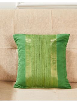 Fabindia - Green Deeva Cotton Silk Maheshwari Cushion Cover