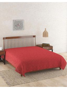 Fabindia - Maroon Chaman Cotton Single Bed Cover