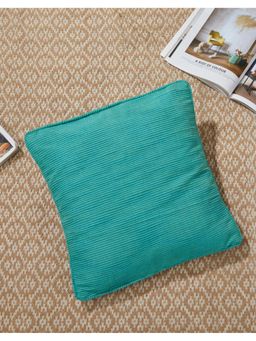 Fabindia - Turquoise Cotton Woven Rang Cushion Cover