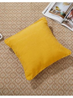 Fabindia - Yellow Cotton Woven Rang Cushion Cover