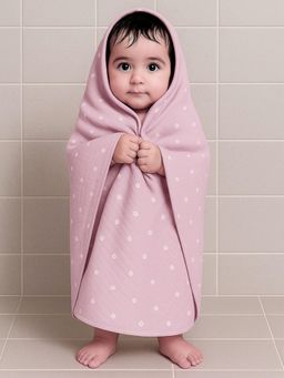 Nuego - Infants Unisex Flower Print Pure Organic Cotton Muslin Bath Towel