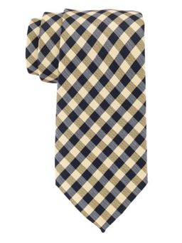 The Tie Hub - Dawson Checkered Yellow & Blue Neck Tie