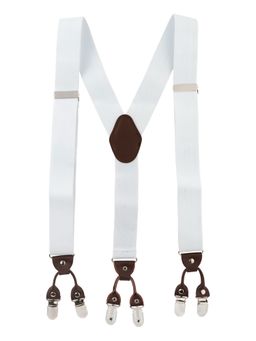 The Tie Hub - Booster Solid White Y Back Suspender
