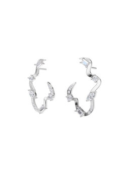 Bijou Co. - Ulani Lab Grown Diamond Hoops - White