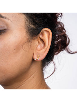 Bijou Co. - Criss Cross Lab Grown Diamond Studs - White