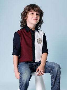 U.S. POLO ASSN. - Boys Blue Colorblock Shirt