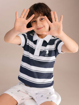 U.S. POLO ASSN. - Boys Blue Stripes Polo T-Shirt