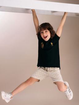 U.S. POLO ASSN. - Boys Black Embroidered Polo T-Shirt